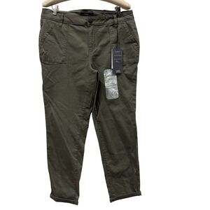 1822 Denim Women's Olive Green Ankle Skinny High Rise Stretch Pants Size 14